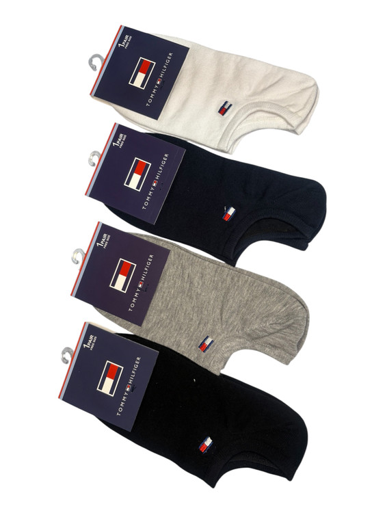 جوراب اسپرت نخ پنبه زیرقوزکی مردانه گلدوزی Tommy