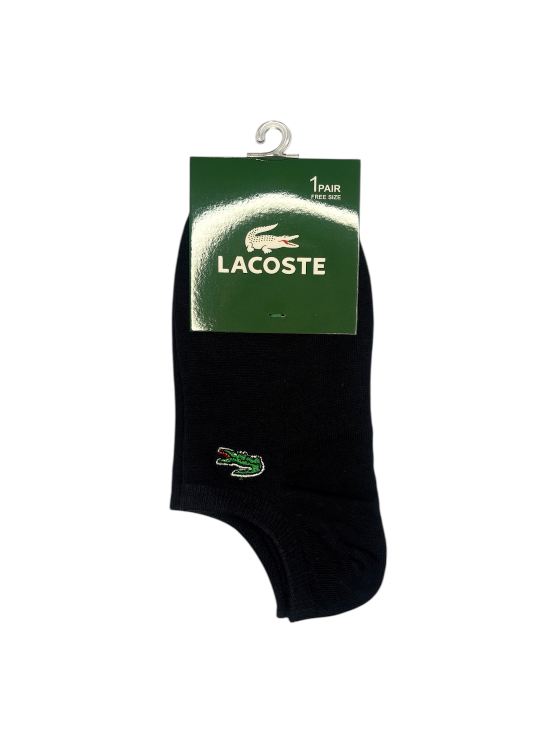 جوراب اسپرت نخ پنبه درجه یک زیرقوزکی مردانه گلدوزی LACOSTE