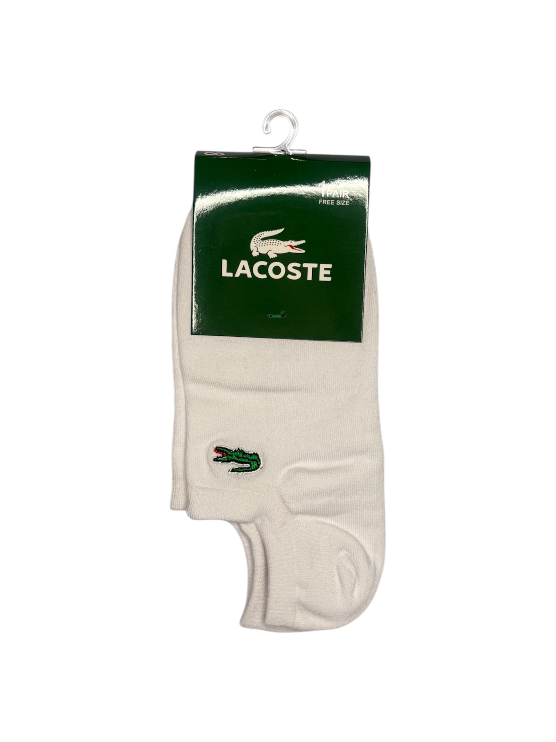 جوراب اسپرت نخ پنبه درجه یک زیرقوزکی مردانه گلدوزی LACOSTE