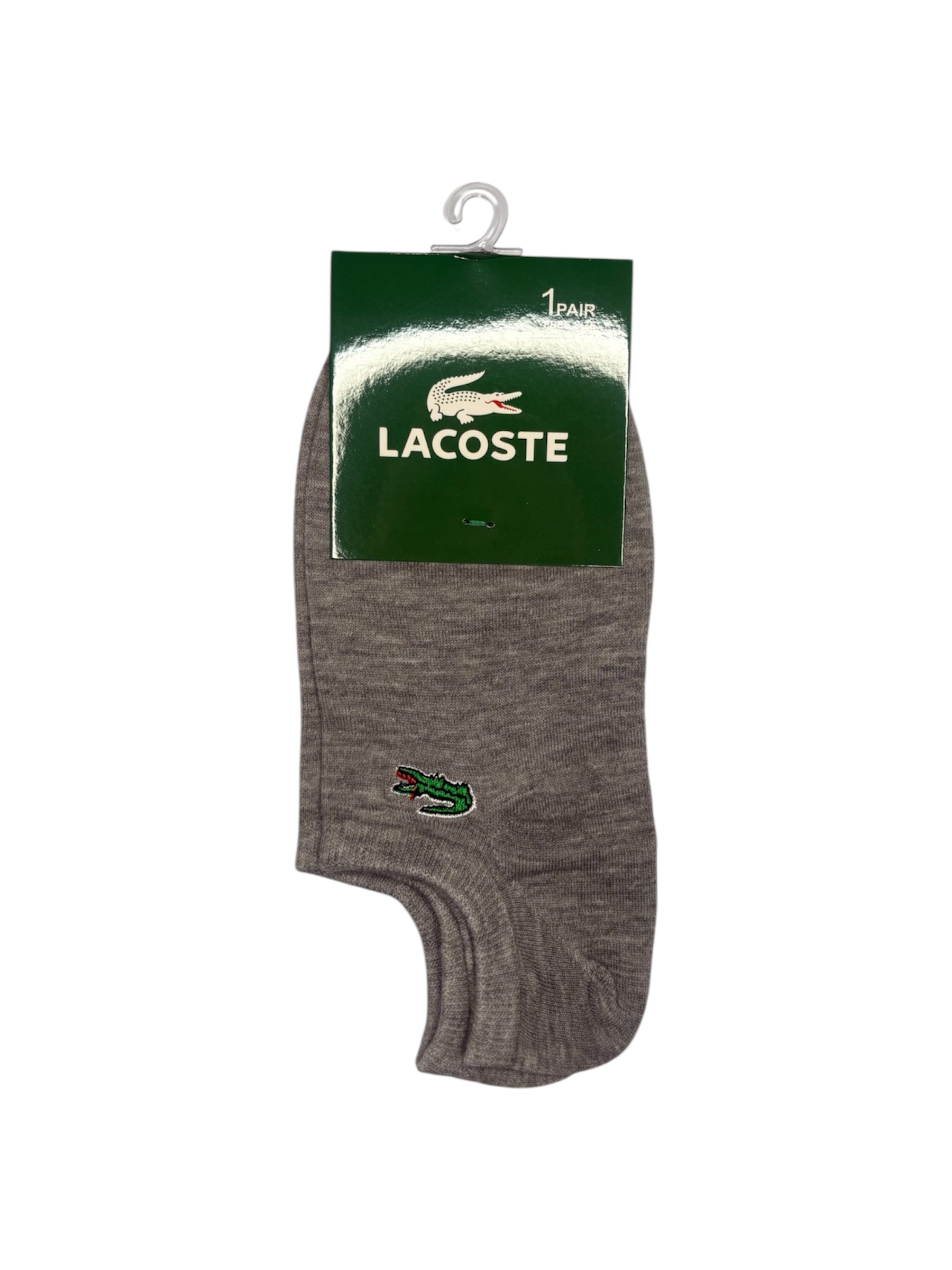 جوراب اسپرت نخ پنبه درجه یک زیرقوزکی مردانه گلدوزی LACOSTE