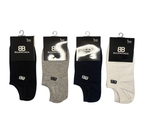 جوراب اسپرت نخ پنبه زیرقوزکی مردانه گلدوزی Balenciaga