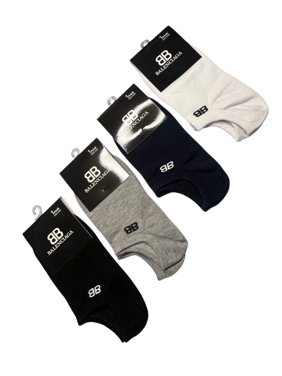 جوراب اسپرت نخ پنبه زیرقوزکی مردانه گلدوزی Balenciaga