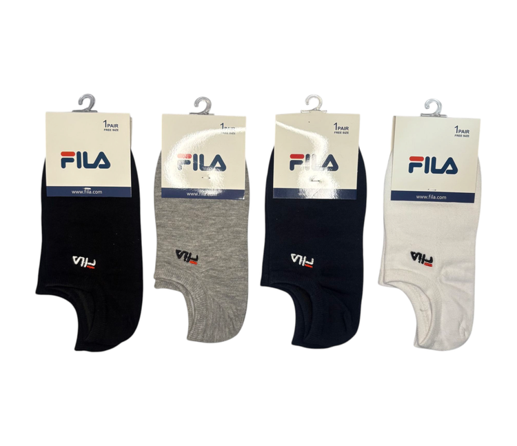 جوراب اسپرت نخ پنبه زیرقوزکی مردانه گلدوزی Fila