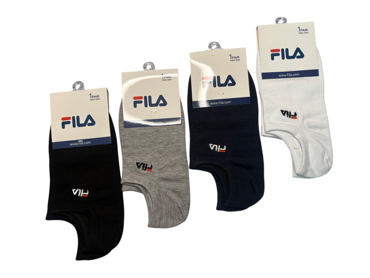 جوراب اسپرت نخ پنبه زیرقوزکی مردانه گلدوزی Fila