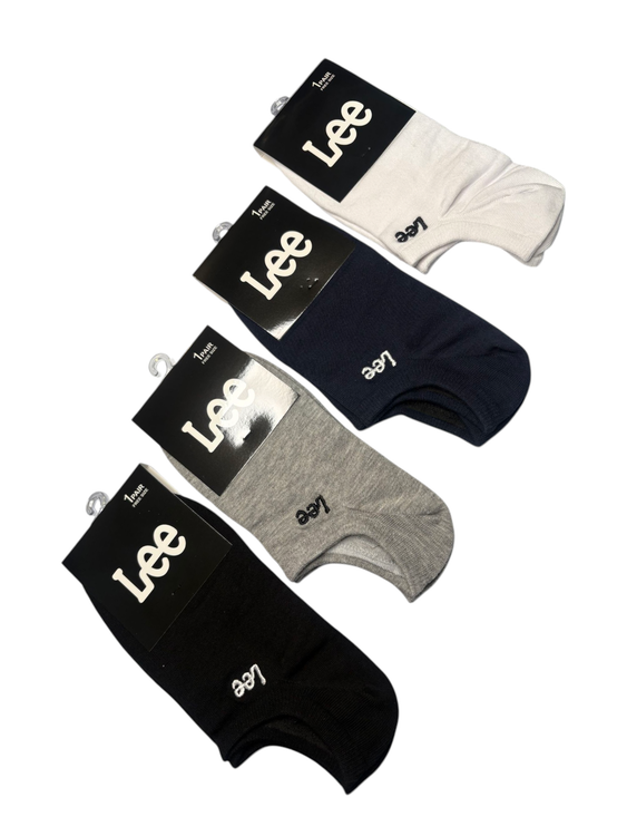 جوراب اسپرت نخ پنبه زیرقوزکی مردانه گلدوزی Lee