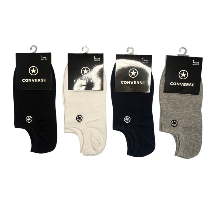 جوراب اسپرت نخ پنبه زیرقوزکی مردانه گلدوزی Convers