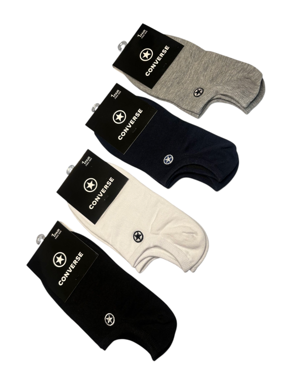 جوراب اسپرت نخ پنبه زیرقوزکی مردانه گلدوزی Convers