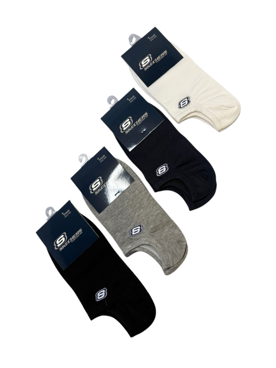 جوراب اسپرت نخ پنبه زیرقوزکی مردانه گلدوزی Skechers
