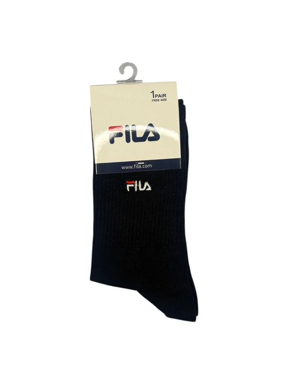 جوراب اسپرت نخ پنبه ساقدار مردانه گلدوزی FILA