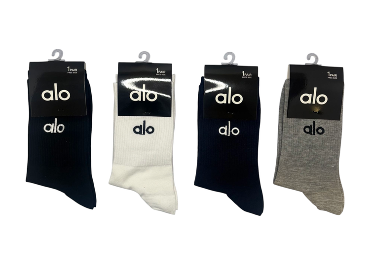 جوراب اسپرت نخ پنبه ساقدار مردانه گلدوزی alo