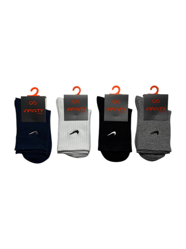 جوراب اسپرت نخ پنبه ساقدار بچگانه گلدوزی Nike