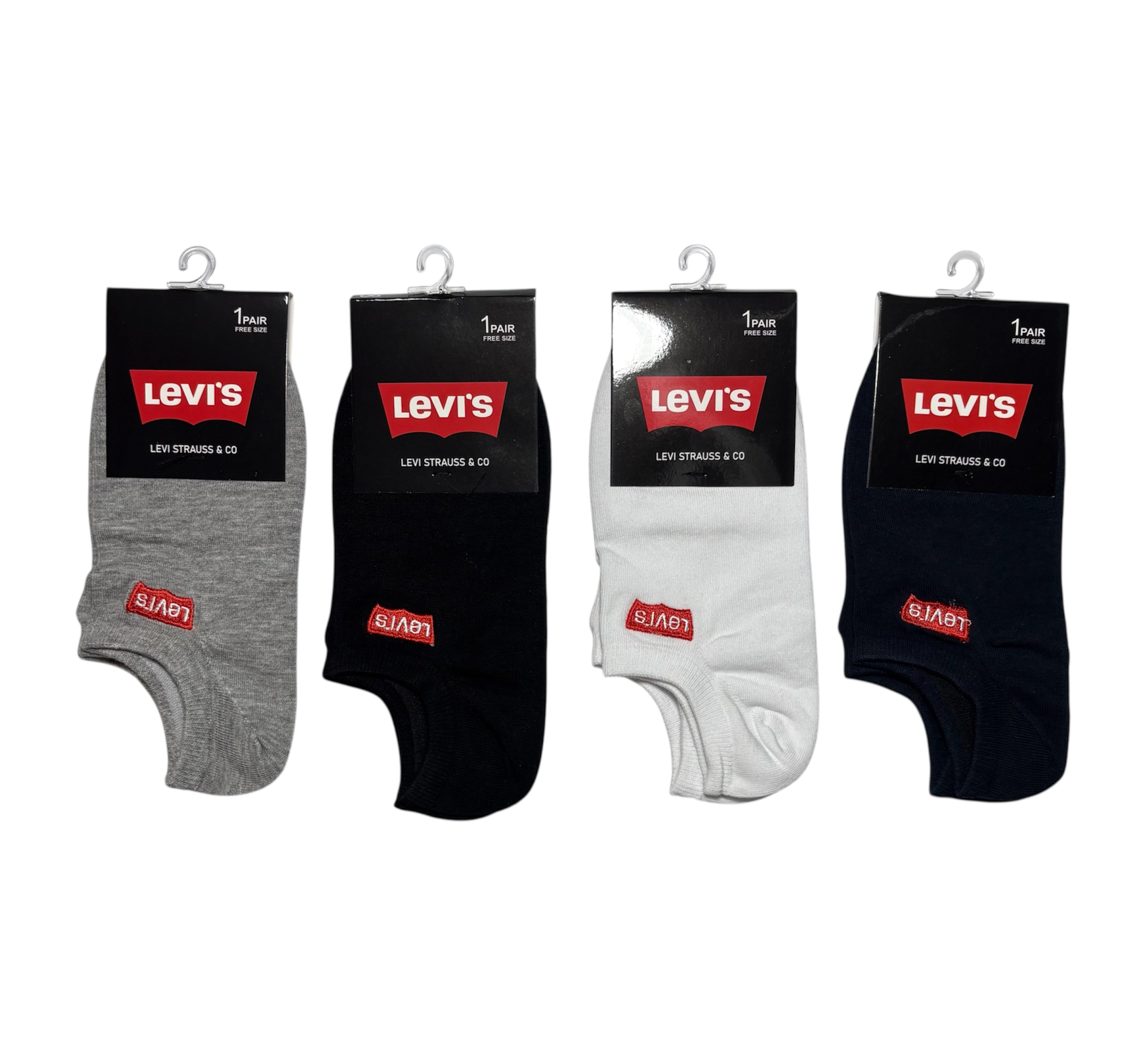 جوراب اسپرت نخ پنبه درجه یک زیرقوزکی مردانه گلدوزی LEVI'S