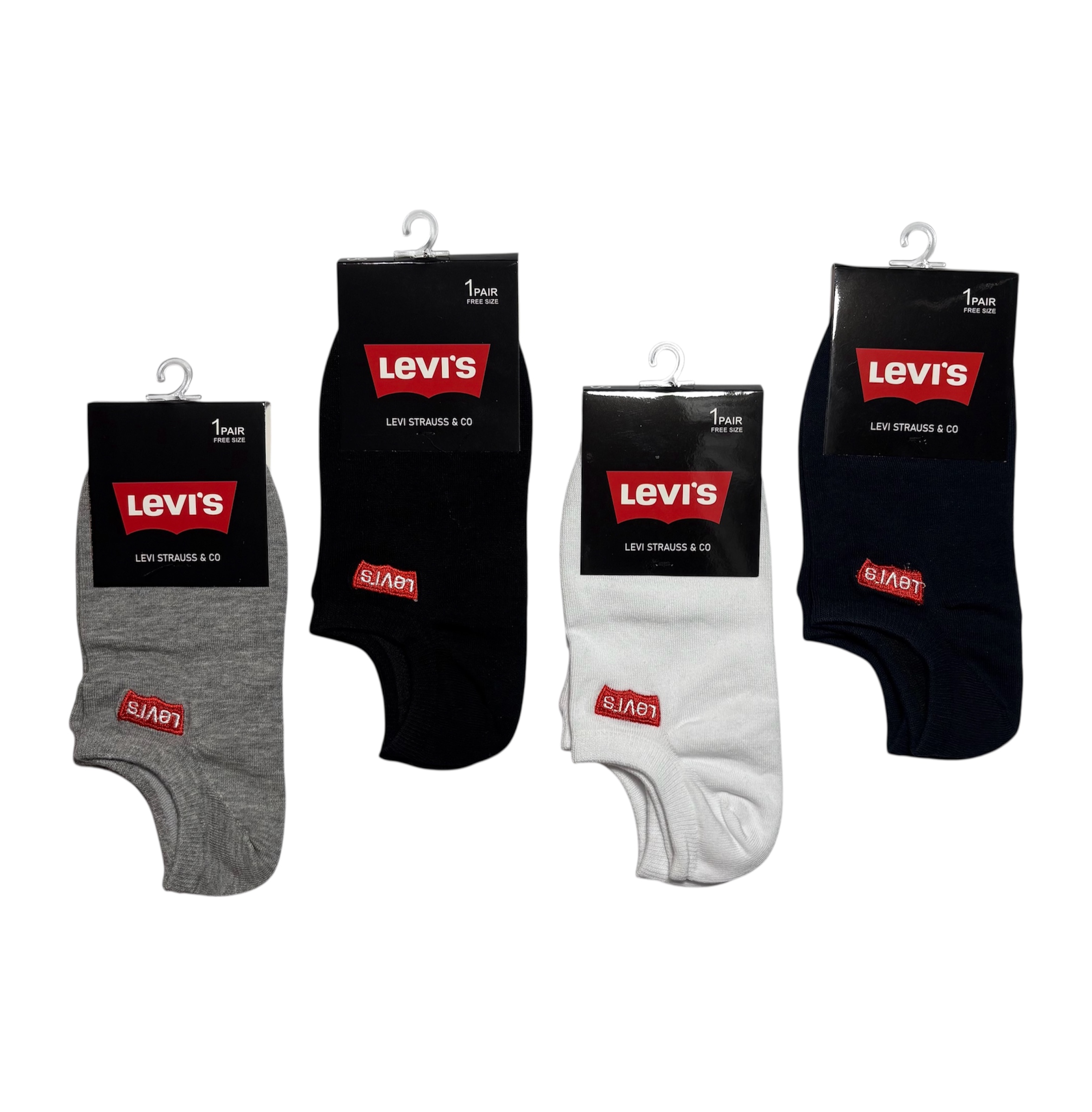 جوراب اسپرت نخ پنبه درجه یک زیرقوزکی مردانه گلدوزی LEVI'S