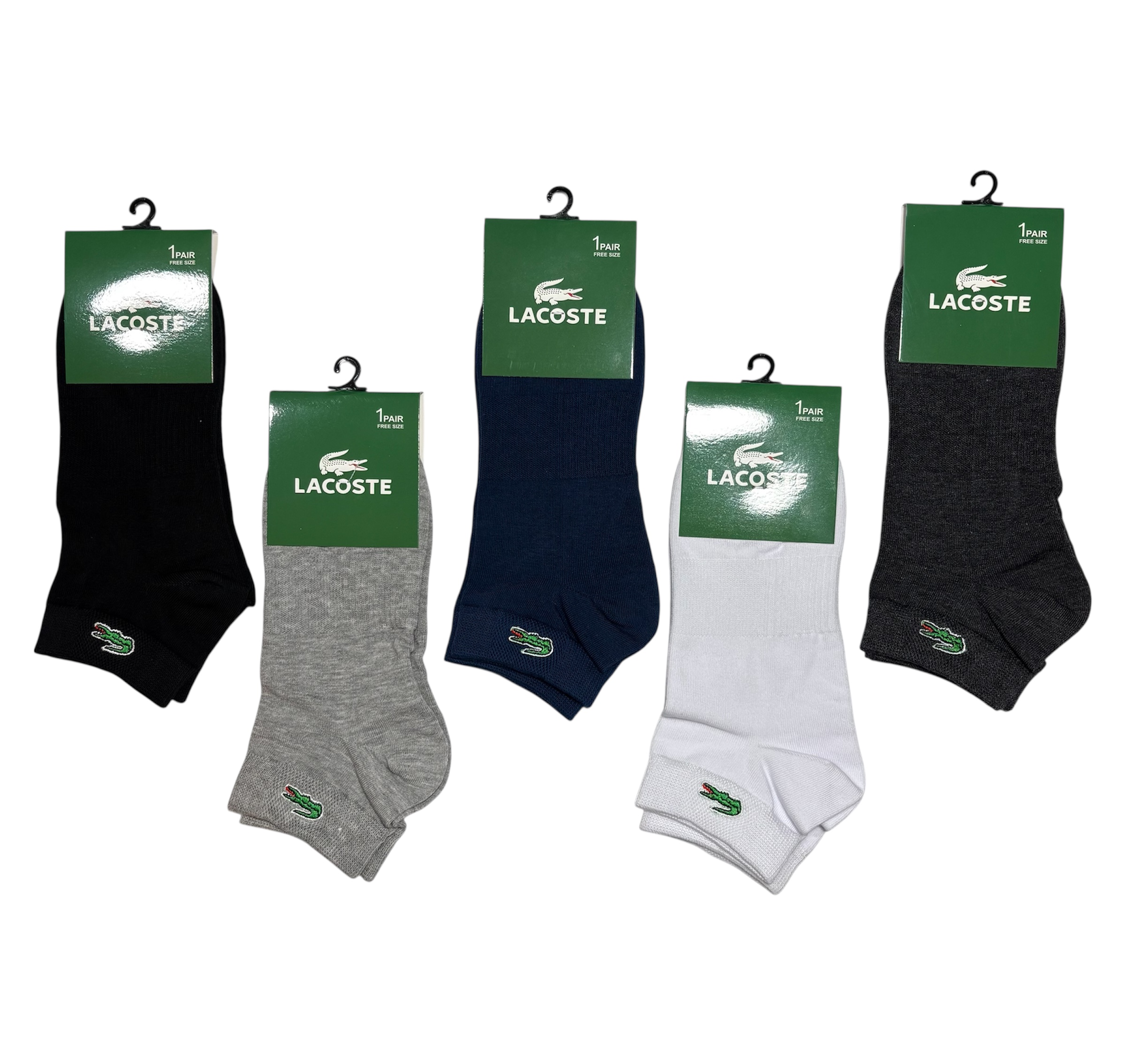 جوراب اسپرت نخ پنبه درجه یک مچی مردانه گلدوزی LACOSTE