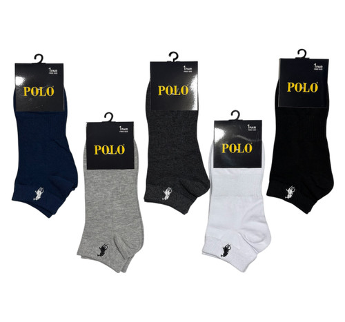 جوراب اسپرت نخ پنبه درجه یک مچی مردانه گلدوزی POLO