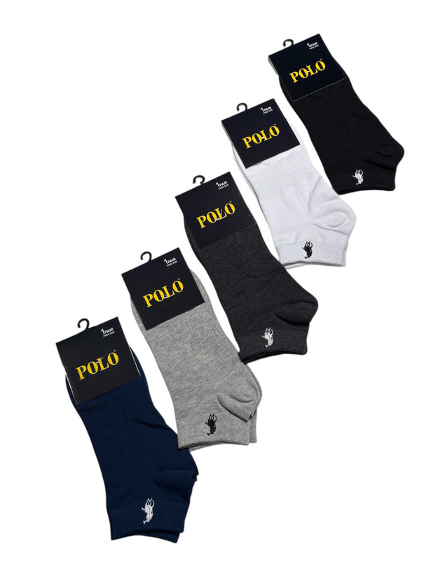 جوراب اسپرت نخ پنبه درجه یک مچی مردانه گلدوزی POLO