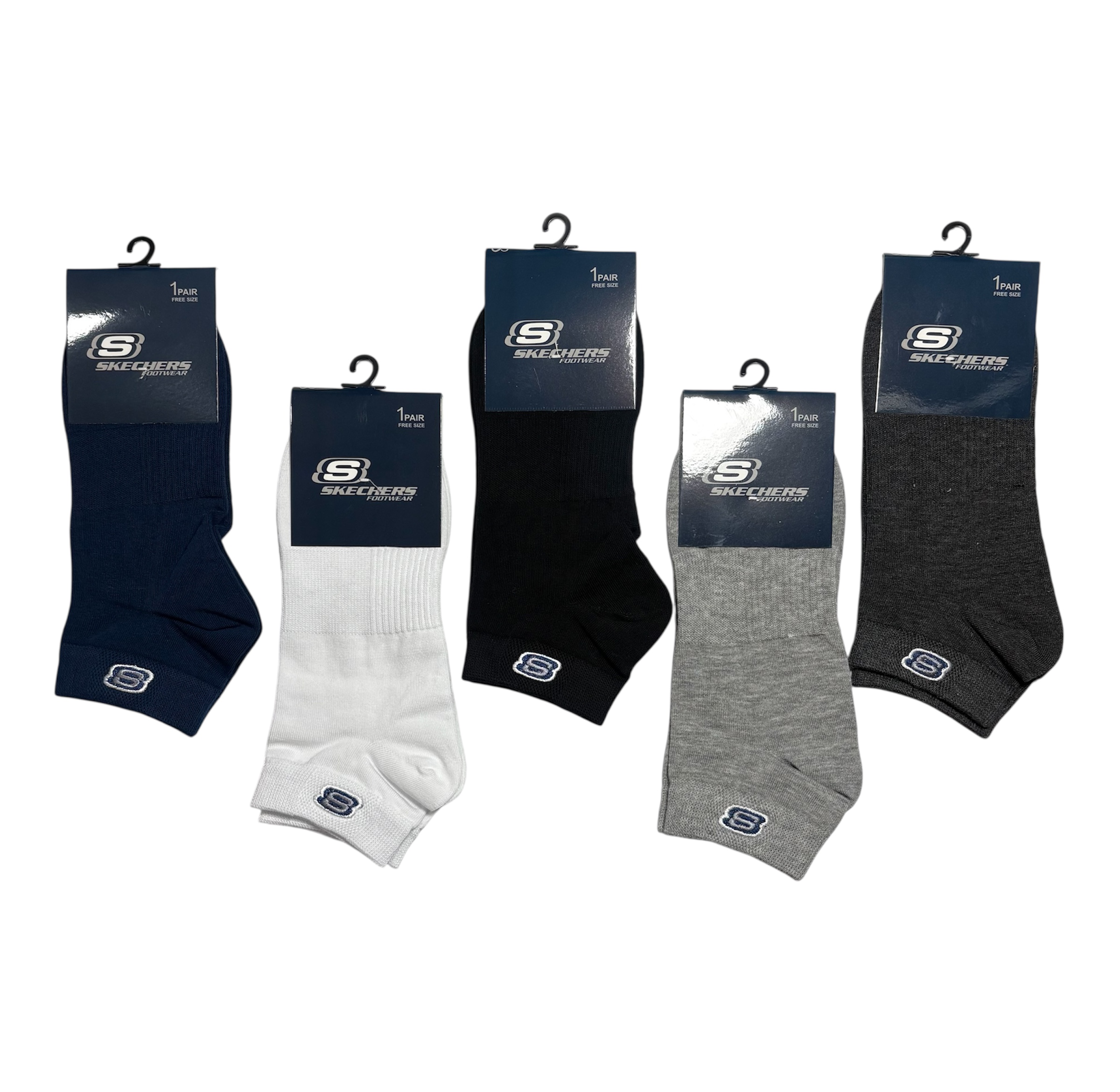 جوراب اسپرت نخ پنبه درجه یک مچی مردانه گلدوزی SKECHERS