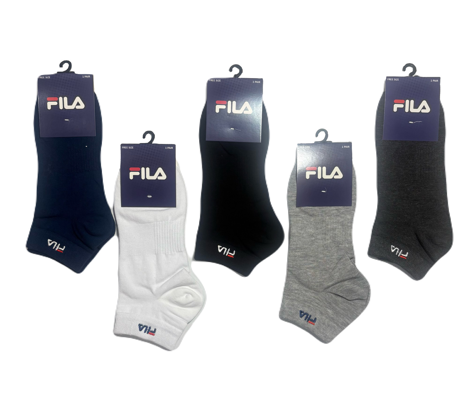 جوراب اسپرت نخ پنبه درجه یک مچی مردانه گلدوزی FILA