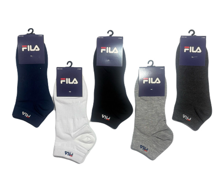 جوراب اسپرت نخ پنبه درجه یک مچی مردانه گلدوزی FILA