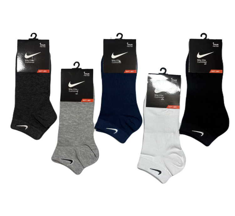 جوراب اسپرت نخ پنبه درجه یک مچی مردانه گلدوزی Nike