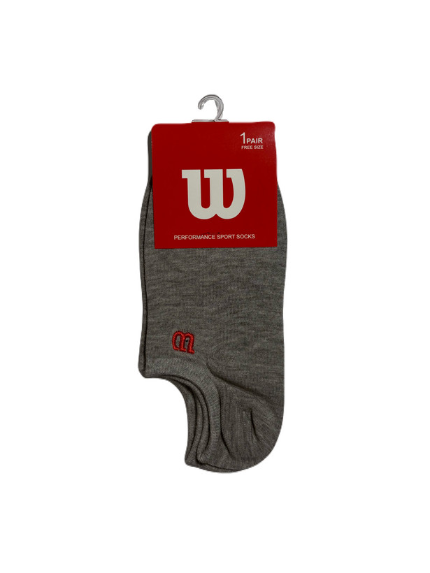 جوراب اسپرت نخ پنبه درجه یک زیرقوزکی مردانه گلدوزی Wilson