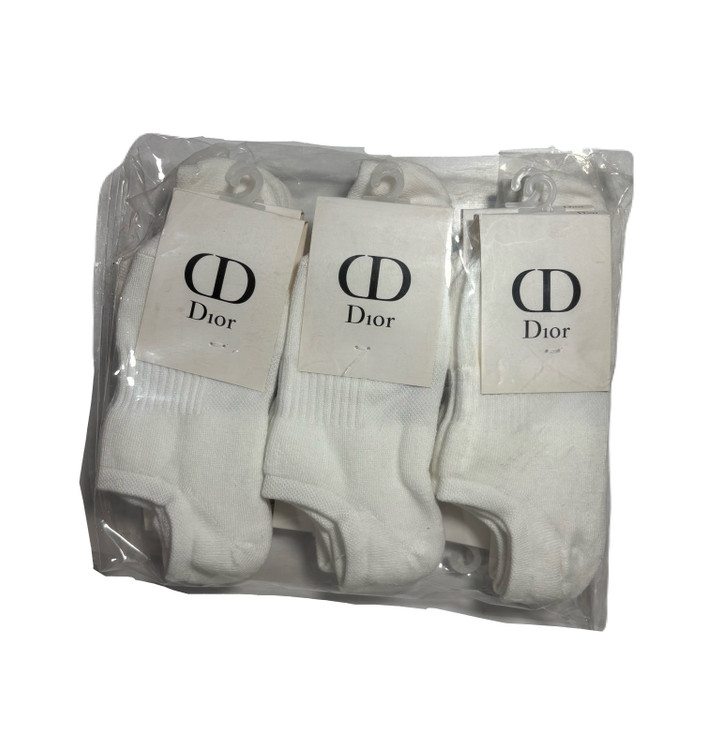 جوراب اسپرت نخ پنبه حوله ای زیرقوزکی زنانه Dior