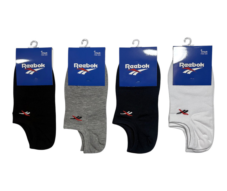 جوراب اسپرت نخ پنبه درجه یک زیرقوزکی مردانه گلدوزی Reebok