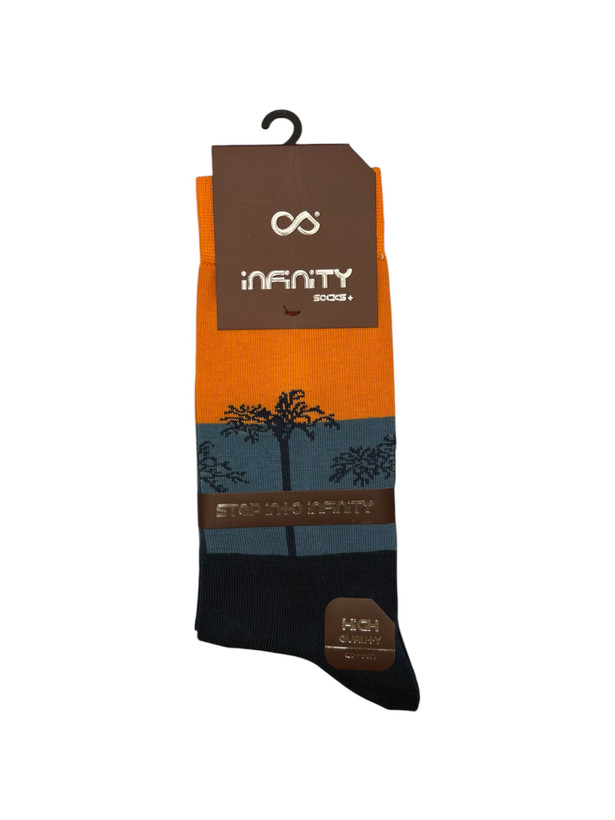 جوراب کلاسیک اعلا نخ پنبه ترک ساقدار مردانه iNFiNiTY طرح درخت