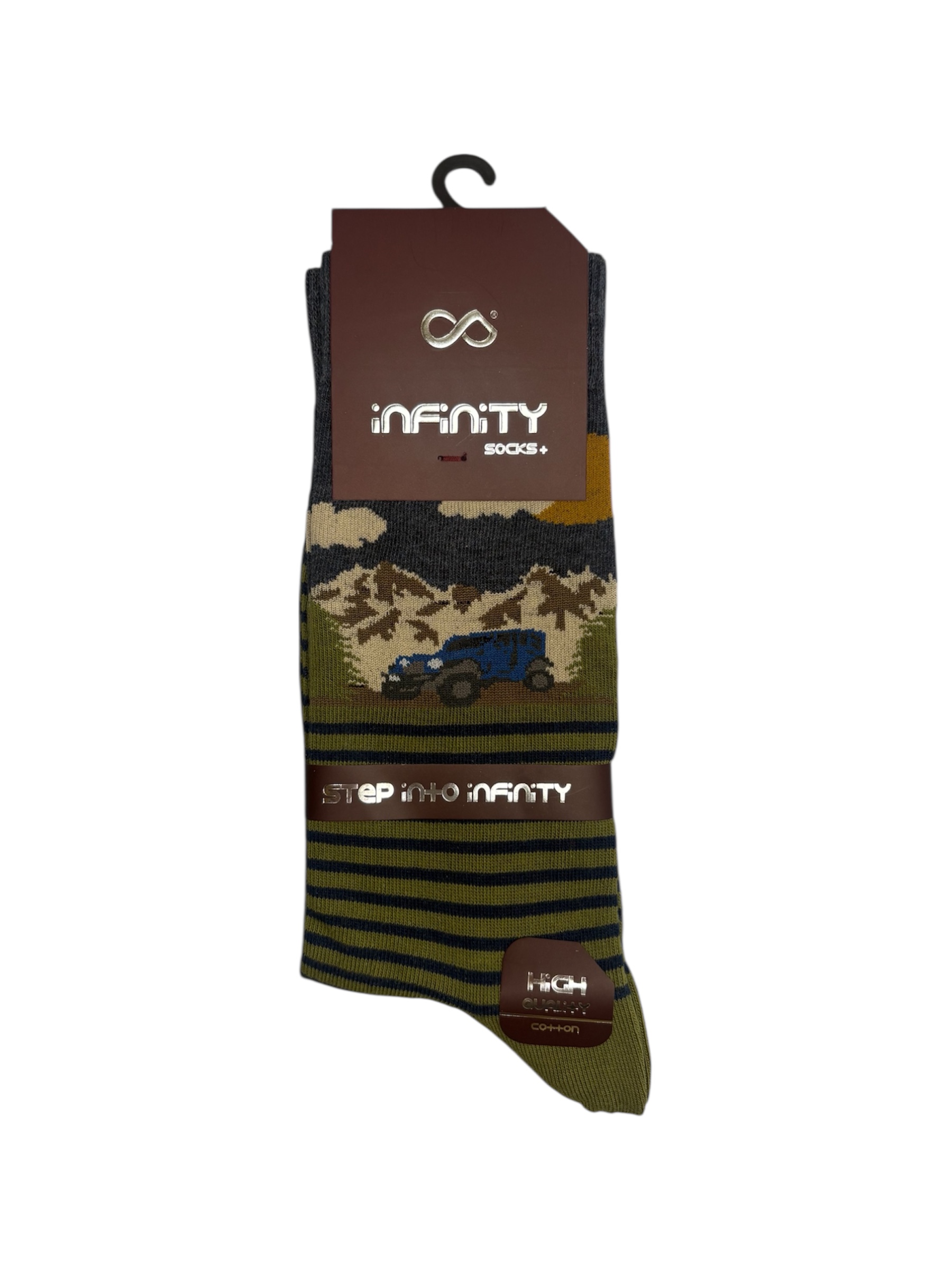 جوراب کلاسیک اعلا نخ پنبه ترک ساقدار مردانه iNFiNiTY طرح ون