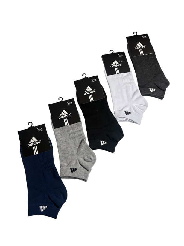 جوراب اسپرت نخ پنبه درجه یک مچی مردانه گلدوزی adidas
