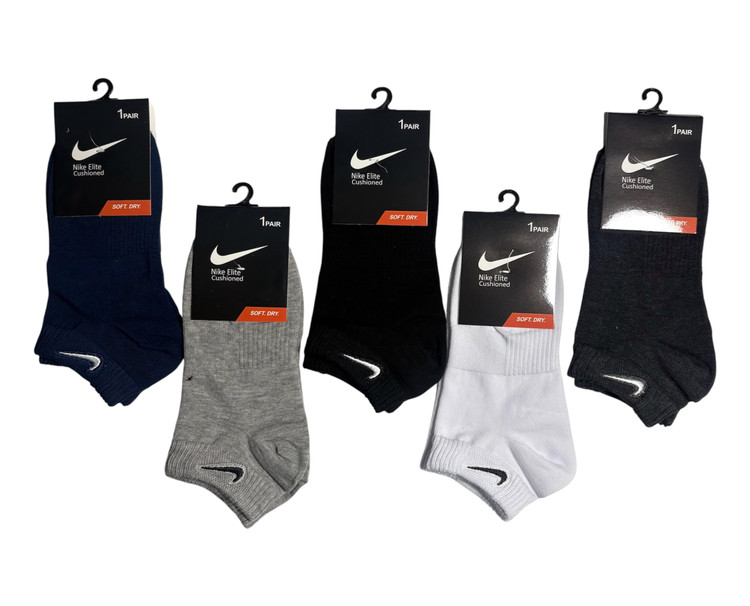 جوراب اسپرت نخ پنبه درجه یک مچی زنانه گلدوزی Nike