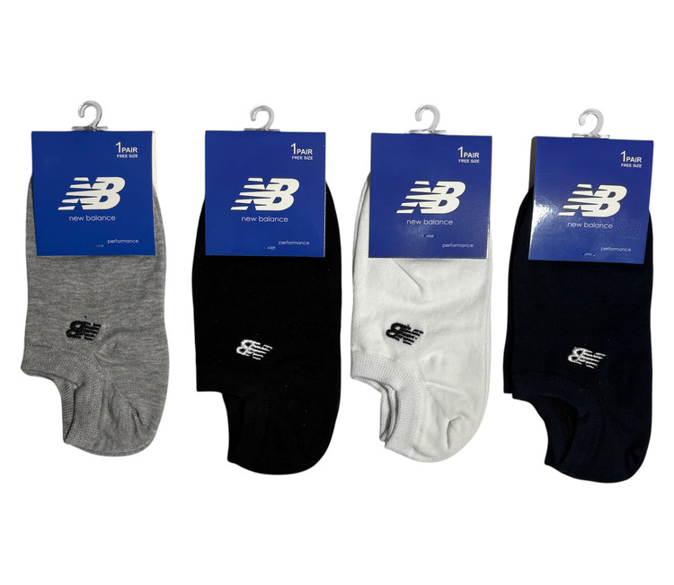 جوراب اسپرت نخ پنبه درجه یک زیرقوزکی مردانه گلدوزی new balance
