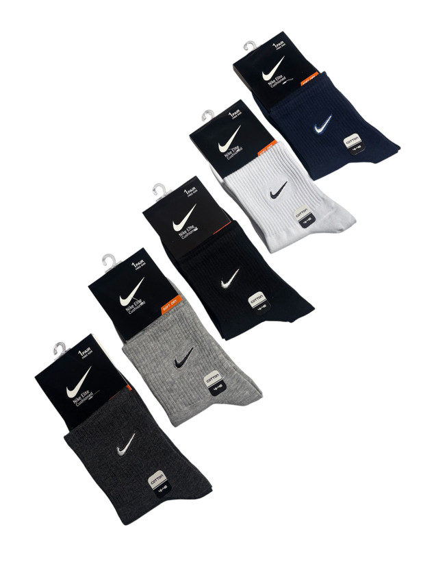 جوراب اسپرت نخ پنبه درجه یک نیمساق مردانه گلدوزی Nike