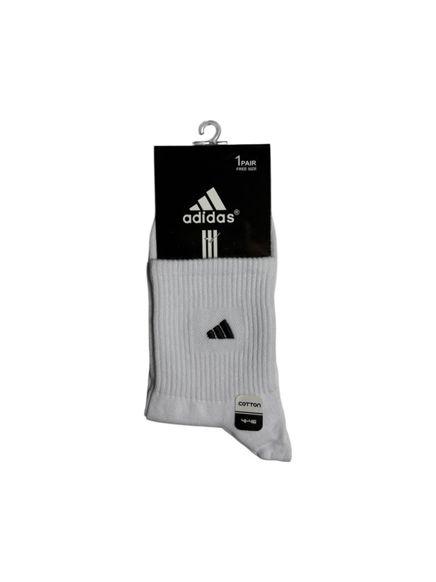 جوراب اسپرت نخ پنبه درجه یک نیمساق مردانه گلدوزی adidas