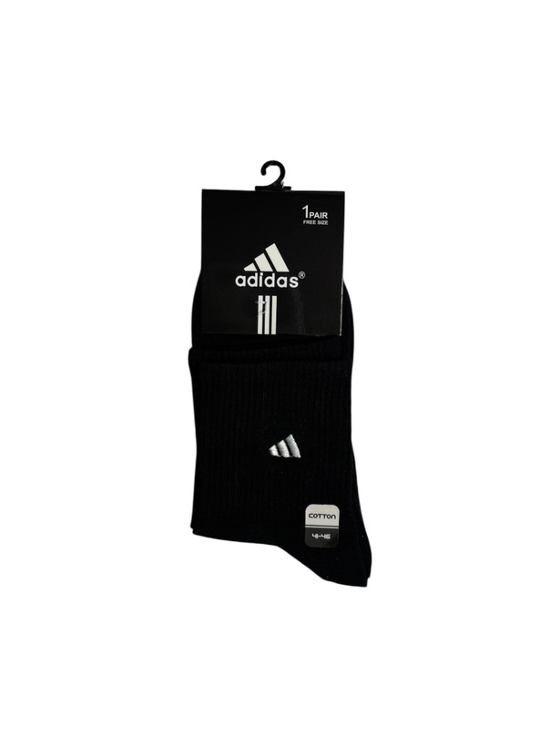 جوراب اسپرت نخ پنبه درجه یک نیمساق مردانه گلدوزی adidas