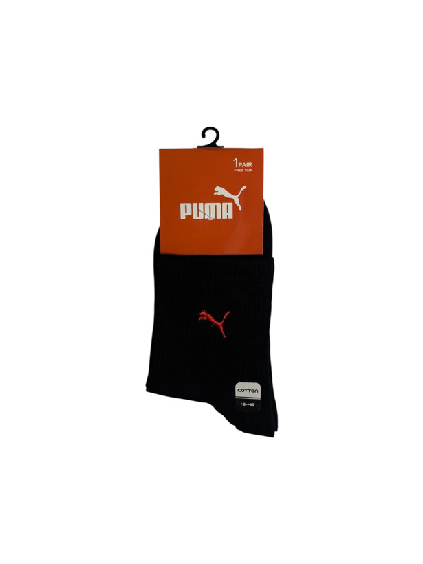 جوراب اسپرت نخ پنبه درجه یک نیمساق مردانه گلدوزی PUMA