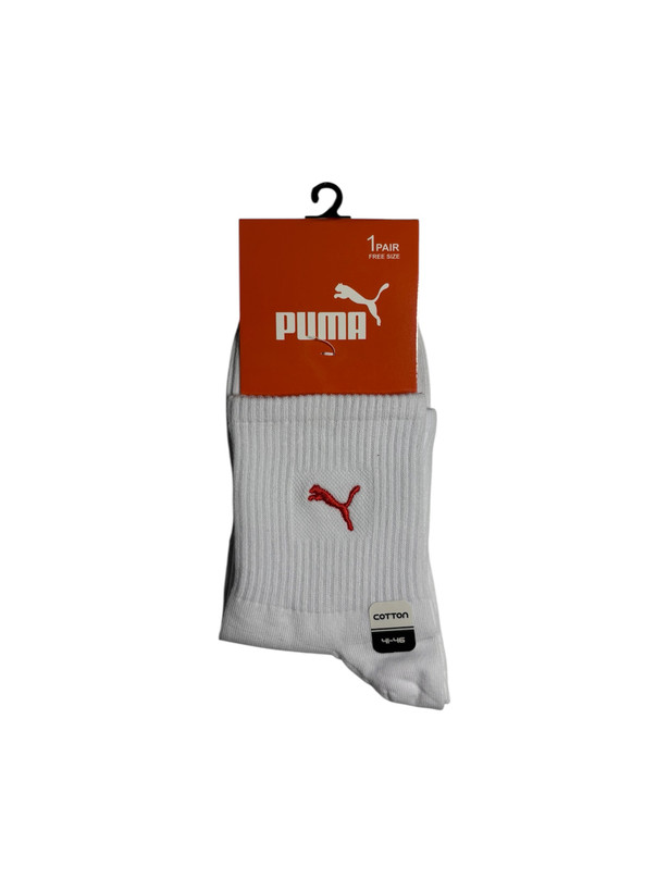 جوراب اسپرت نخ پنبه درجه یک نیمساق مردانه گلدوزی PUMA