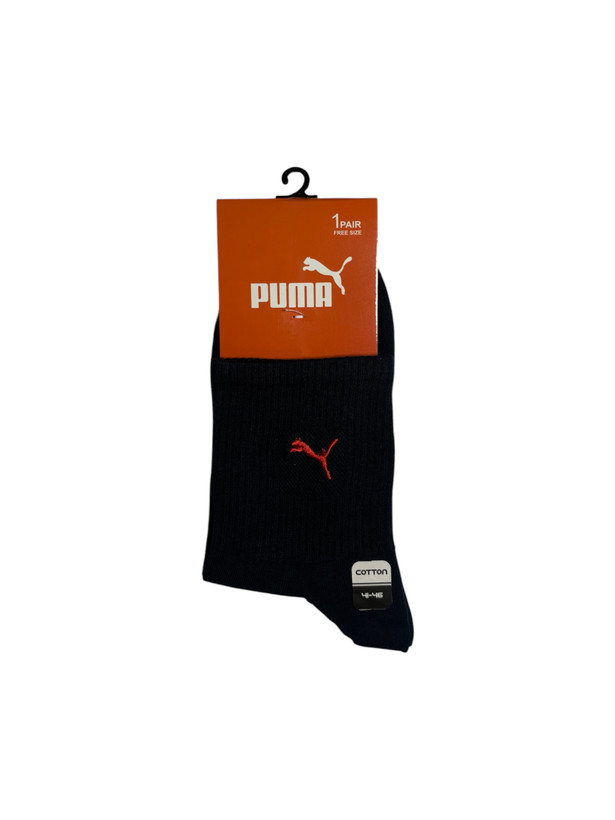 جوراب اسپرت نخ پنبه درجه یک نیمساق مردانه گلدوزی PUMA