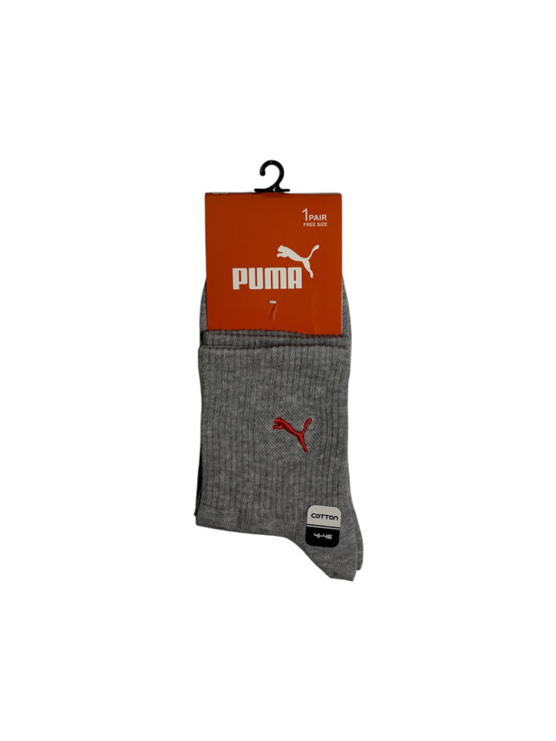 جوراب اسپرت نخ پنبه درجه یک نیمساق مردانه گلدوزی PUMA