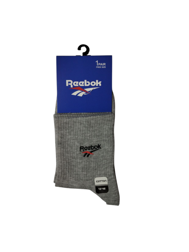 جوراب اسپرت نخ پنبه درجه یک نیمساق مردانه گلدوزی Reebok