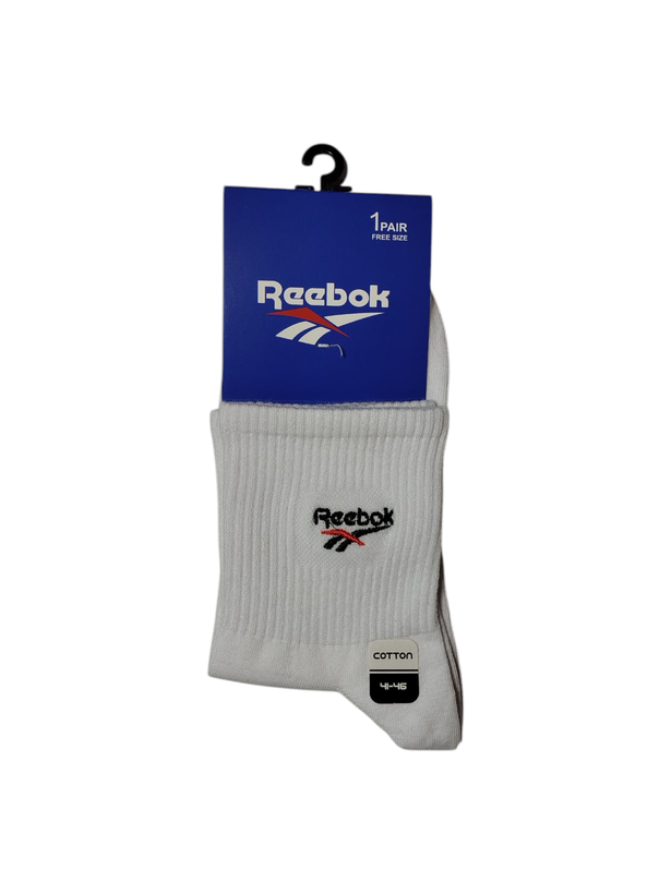 جوراب اسپرت نخ پنبه درجه یک نیمساق مردانه گلدوزی Reebok
