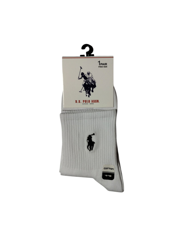جوراب اسپرت نخ پنبه درجه یک نیمساق مردانه گلدوزی POLO