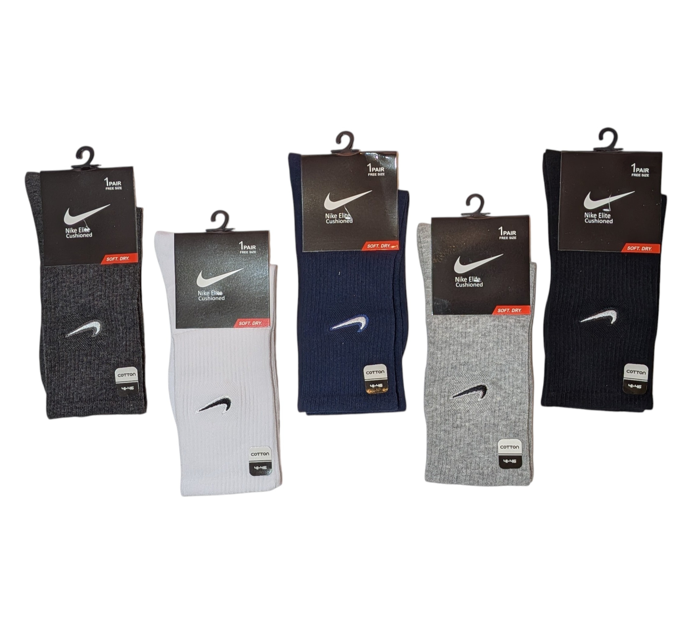 جوراب اسپرت نخ پنبه درجه یک ساقدار مردانه گلدوزی Nike