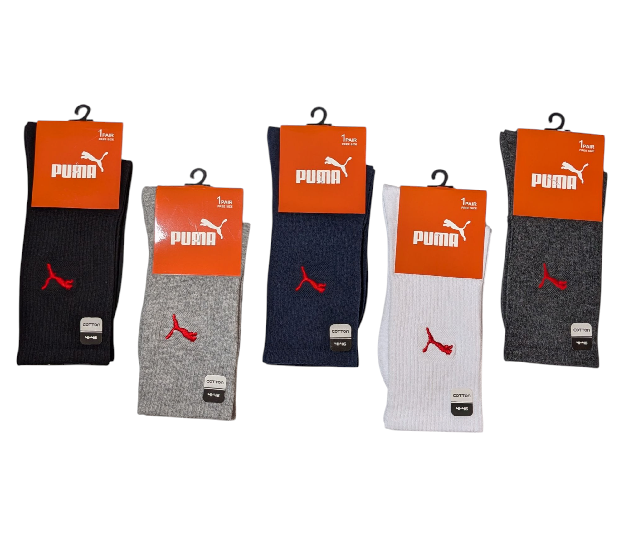 جوراب اسپرت نخ پنبه درجه یک ساقدار مردانه گلدوزی PUMA