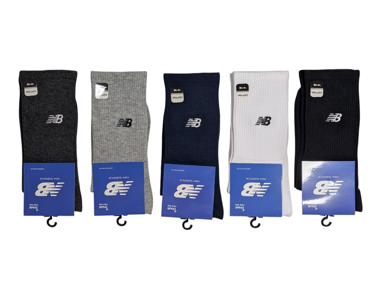 جوراب اسپرت نخ پنبه درجه یک ساقدار مردانه گلدوزی new balance