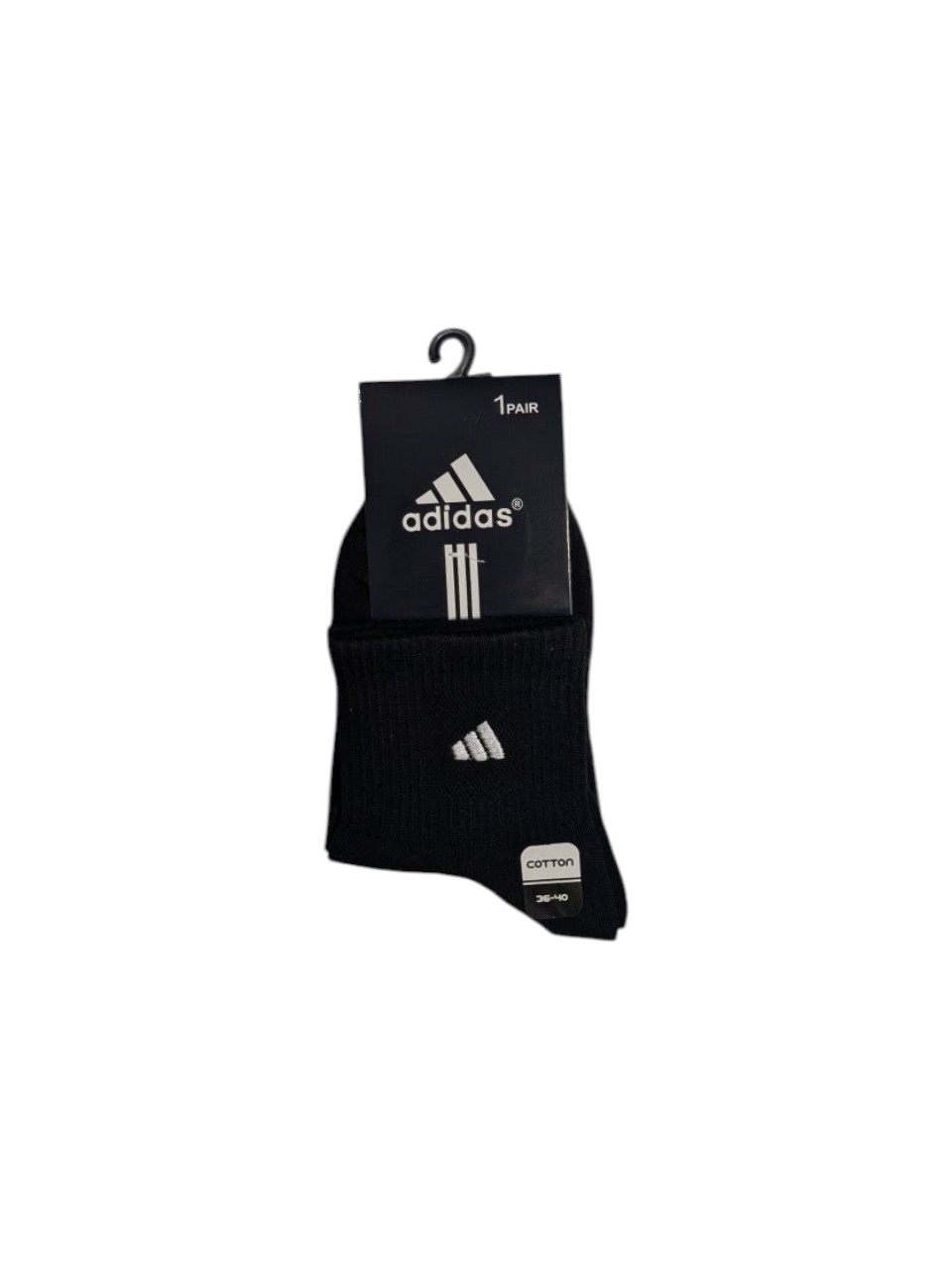 جوراب اسپرت نخ پنبه درجه یک نیمساق زنانه گلدوزی adidas