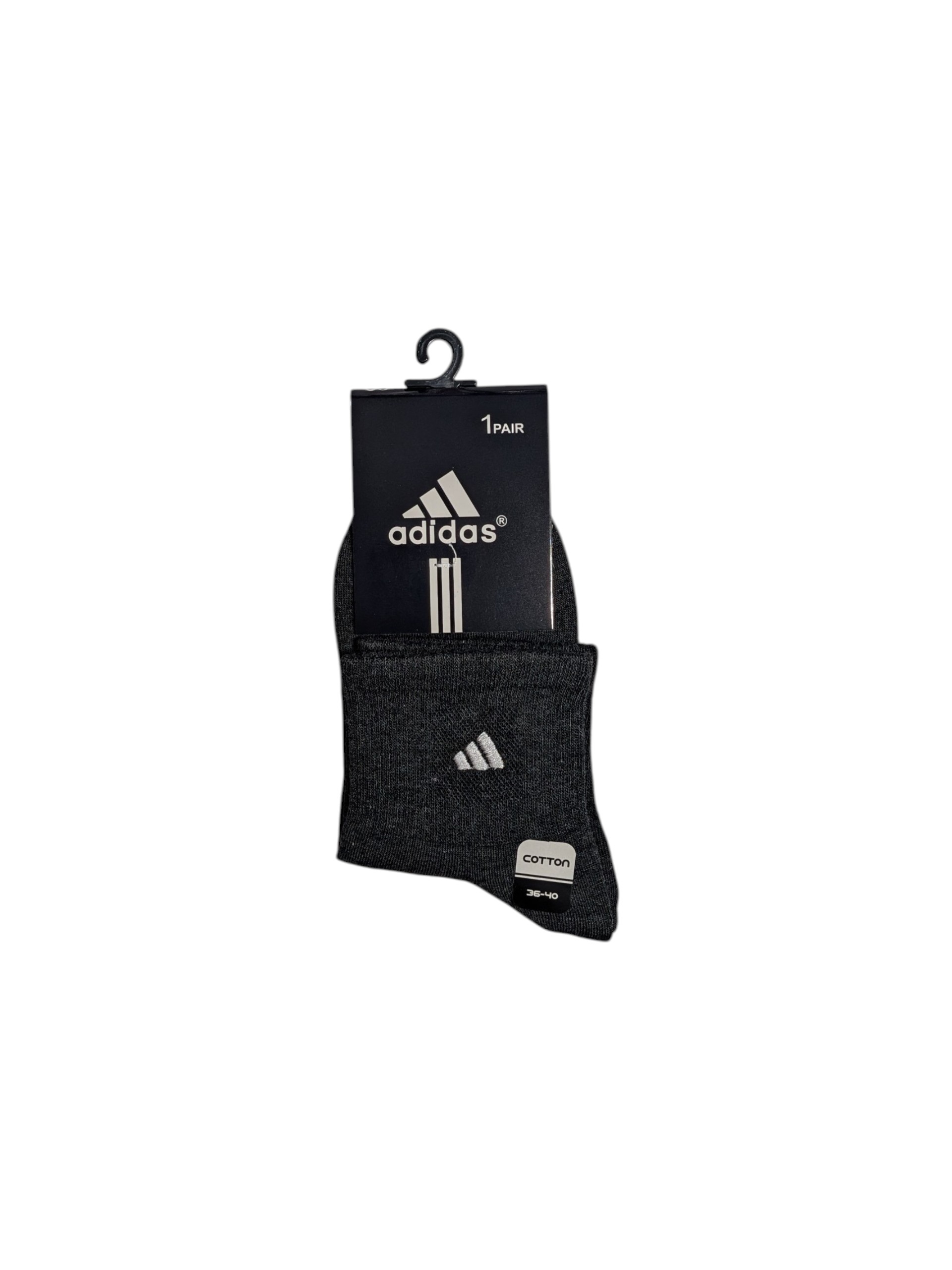 جوراب اسپرت نخ پنبه درجه یک نیمساق زنانه گلدوزی adidas