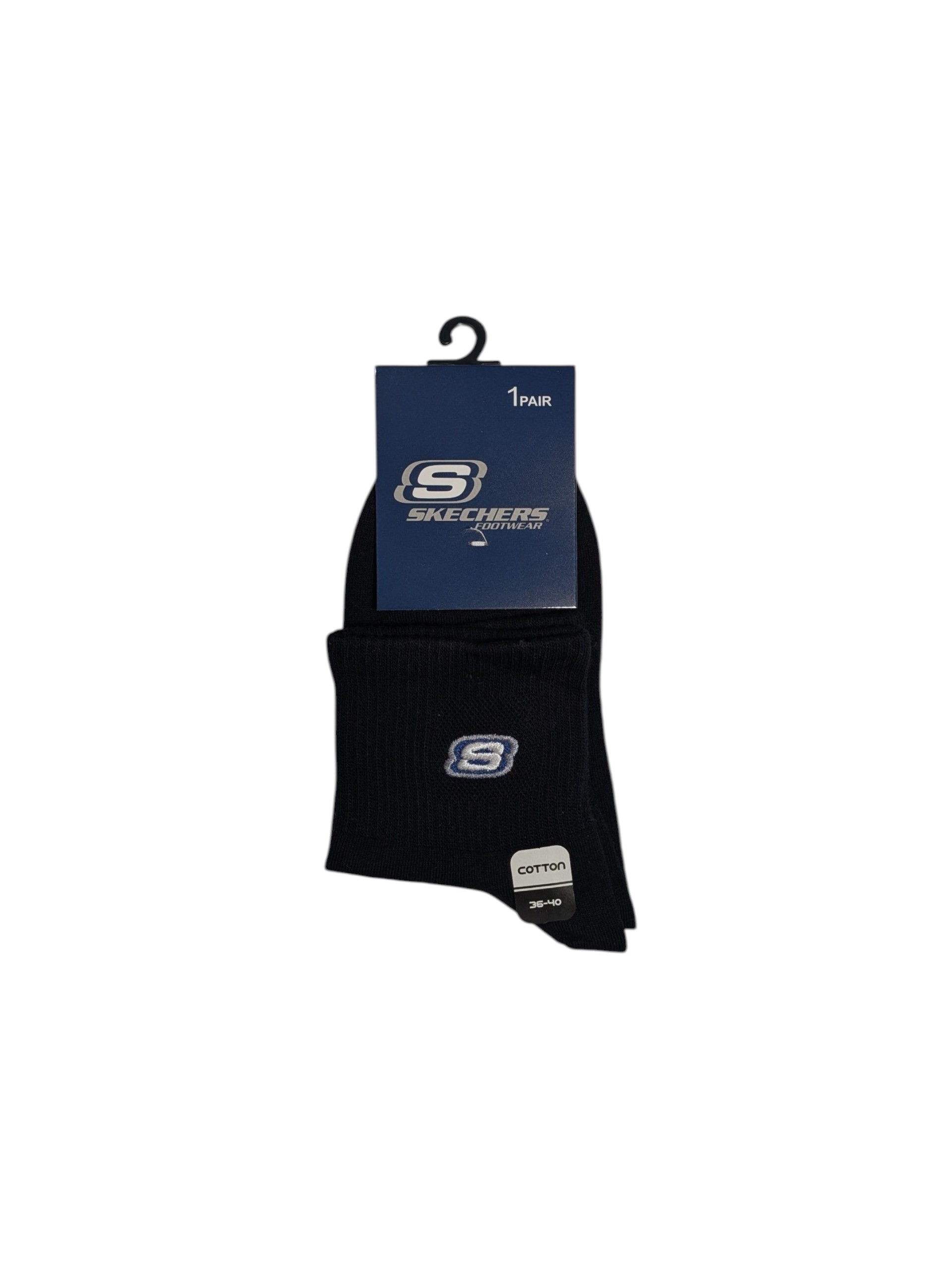 جوراب اسپرت نخ پنبه درجه یک نمیساق زنانه گلدوزی SKECHERS
