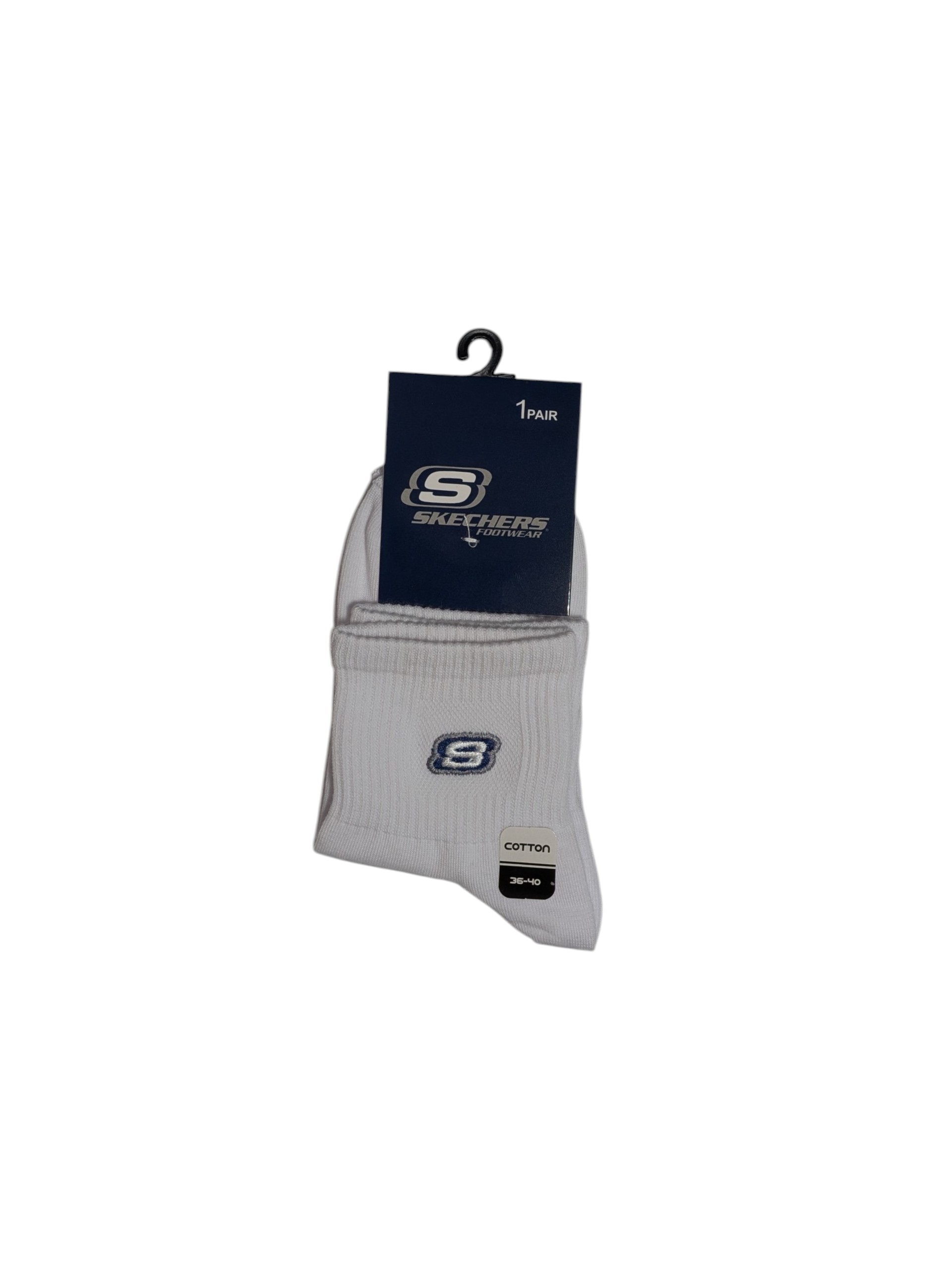 جوراب اسپرت نخ پنبه درجه یک نمیساق زنانه گلدوزی SKECHERS