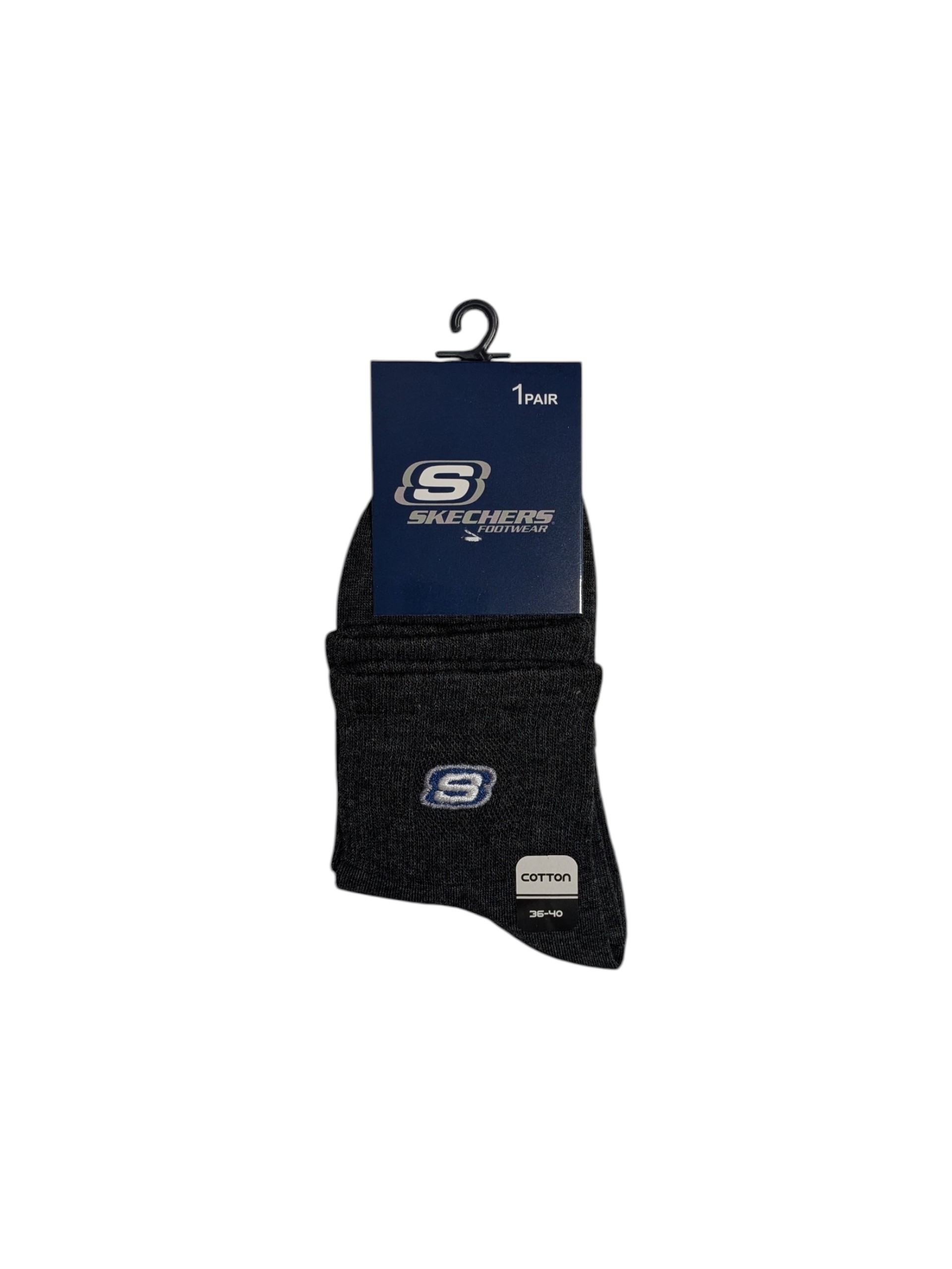 جوراب اسپرت نخ پنبه درجه یک نمیساق زنانه گلدوزی SKECHERS